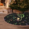thumbnail image 4 of Salouo Music Notes Christmas Tree Skirt 36" Farmhouse Christmas Decorations Snowman Xmas Tree Skirt Tree Mat for Holiday Party Decor, 4 of 8