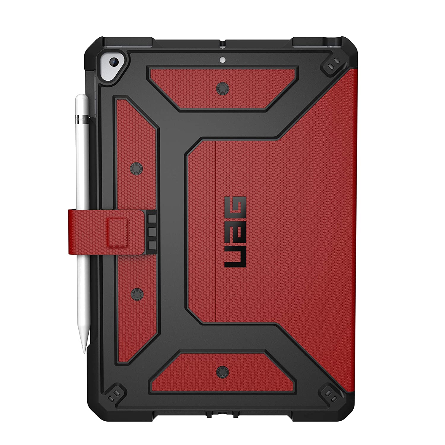 UAG iPad 10.2-inch (9th Gen, 2021) & (8th Gen, 2020) Case, Metropolis Rugged Heavy Duty Protective Cover Multi-Angle Viewing Folio Stand with Pencil Holder, Magma - image 2 of 8