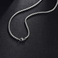 thumbnail image 4 of FANCIME 925 Solid Sterling Silver Cross Pendant Necklace for Men, White Gold Plated with 24" Stainless Steel Box Chain, 4 of 12