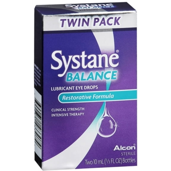 Systane Balance Restorative Formula Lubricant Eye Drops Twin Pack 20 mL (Pack of 3)