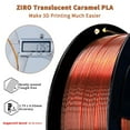 thumbnail image 4 of Ziro 3D PLA PRO Filament, 1.75mm 1kg, Transparent Caramel, 4 of 8