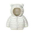 thumbnail image 2 of Kilaqueen Toddler Boys Girls Lightweight Puffer Padded Jacket Infant Kids Cute Bear Hoods Warm Winter Coat Outwear, 2 of 5