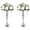 Silver, variant on Silver Table Flower Center Stand with Crystal Beads, 2-Pack Iron Riser for Wedding Reception, Party, Banquet, Home Decor(13.4in)