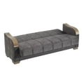 thumbnail image 4 of Ottomanson 88" Convertible Sofa Couch for Living Room, Suede Modern Sofa Bed with Storage, Gray, 4 of 5
