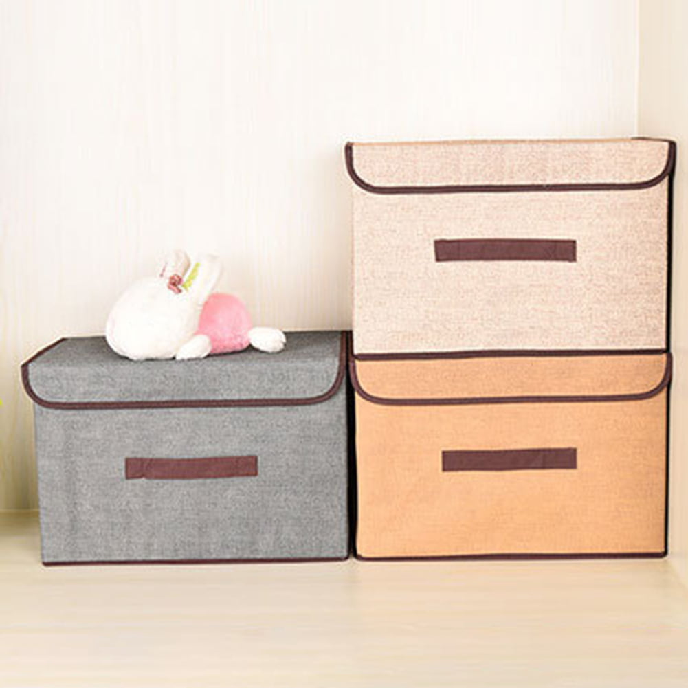 Russel Square Folding Storage Box Books Toy Shelving Unit Tidy Boxes Breathable 