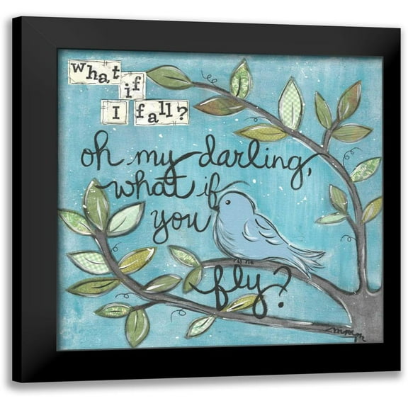 Martin, Monica 12x12 Black Modern Framed Museum Art Print Titled - What If You Fly