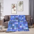 thumbnail image 3 of Aesthetics of Diamond Color Arrangement Throw Blanket,Super Soft Anti-Pilling Flannel Bed Blankets, 80"x60", 3 of 8
