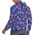 thumbnail image 6 of Goofa Blue Skull Flower for Men's Hooded Sweatshirt - Lightweight Pullover Hoodie with Kangaroo Pocket, Perfect for Everyday Wear-X-Large, 6 of 7