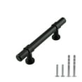 thumbnail image 2 of Modket M1611 Modern Euro Bar Cabinet Handle 304 Stainless Steel — 5" Overall Length, 3" (76mm) Hole Centers, Matte Black— 1-Pack, 2 of 6