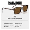 thumbnail image 4 of Ray-Ban RB2231F RAIMOND POLARIZED Square Shaped Sunglasses for Men & Women - Includes Official Rayban Eyewear Kit - Ideal Formal & Casual Wear Sunglasses - B-15 Brown Lens, 4 of 7