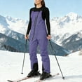 thumbnail image 2 of HCNTES Women's Winter Leisure Bib Overalls Waterproof Insulated Pants with Adjustable Design for Ladies Casual Outdoor Wear(D-Purple,XL), 2 of 8