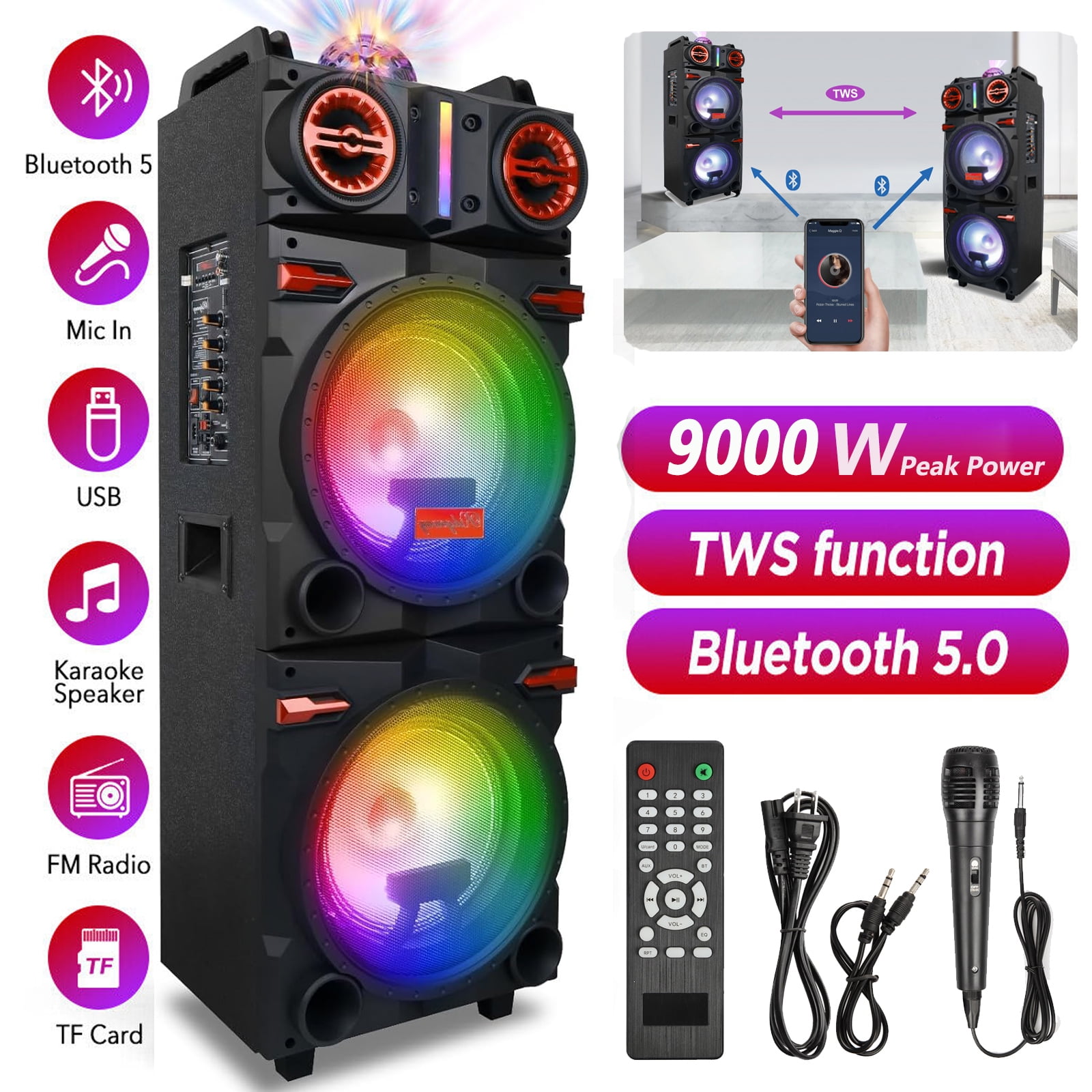 Sony SRS-XG300 Portable Bluetooth Wireless Speaker - Walmart.com