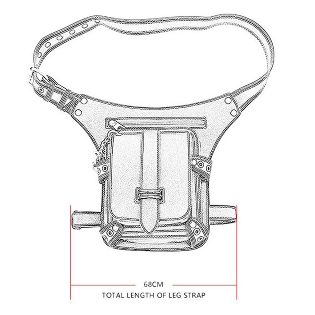 Segolike Steampunk Waist Bag Fashion Gothic PU Leather Shoulder Crossbody Bags Thigh Leg Travel Pouch Bags for Women Men