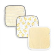 Burt's Bees Baby - Washcloths, Absorbent Knit Terry, Super Soft 100% Organic Cotton (Little Ducks, 3-Pack)