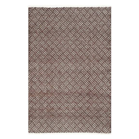 SAFAVIEH Boston Donnchad Geometric Cotton Runner Rug, Brown, 2'3" x 7'