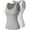 2-Pack: White/Gray, variant on Qric 3 Pieces Women's Basic Wide Strap Tank Top Round Neck Summer Cami With Built-in Shelf Bra (S-2XL)