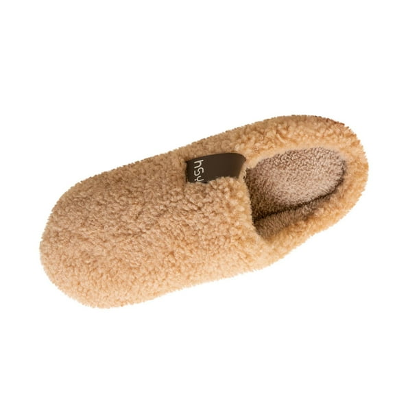 KIJBLAE Couples Fuzzy Plush House Slippers, Silent Non-Slip Thick Sole Warm Slippers for Men & Women, Cozy Winter Indoor Shoes for Family Matching Daily Wear Khaki 38