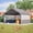 Gray with 3 Side Mesh, variant on Chery Industrial Extra Large Outdoor Dog House Tent with 3-Sided Mesh Windows, Waterproof Sun Shelter with Canopy & Ground Stakes