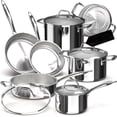 thumbnail image 1 of Tri-Ply Stainless Steel Pots and Pans Set 11 PC, 18/10 Stainless Steel Cookware Set with Steamer Insert, Kitchen Induction Cookware Sets with Stay Cool Ergonomic Handles, Dishwasher, Oven Safe, 1 of 5