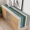 thumbnail image 3 of Green Gray White Table Runner - 72 Inch Long, Kitchen Dining Table Runner Dresser Scarves, Country Vintage Gradient Wooden Plank Farmhouse Decor for Coffee Tables Wedding Party Banquet, 3 of 7
