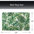 thumbnail image 2 of Green Leaves Bath Rug Soft Memory Foam Non Slip Bath Mat, Shaggy Bathroom Floor Carpet Absorbent, Super Cozy Machine Wash and Dry, 16" X 24", 2 of 6