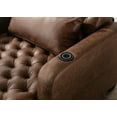 thumbnail image 2 of COOLMORE Living Room Leisure Sofa /Barry sofa, Adjustable Leisure Barrel Style Sofa, Brown, 2 of 9