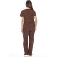 thumbnail image 2 of Estbridge Ensembles de Sarraus pour Femmes à Six Poches Sarraus Médicaux (Col en V avec Pantalon Cargo), 2 of 5