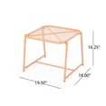 thumbnail image 4 of GDF Studio Poynes Outdoor Modern 3 Piece Chat Set, Matte Orange, 4 of 10