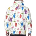 thumbnail image 6 of Lsque Pikmin Pattern Casual Men's Hoodie,Hooded Sweatshirt with Kangaroo Pocket,Pullover Hoodie-Large, 6 of 8