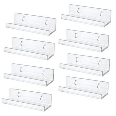 Clear Vinyl Record Shelf Wall Mount 8 Pack,Acrylic Album Record Holder Display,Vinyl Record Shelf Stand