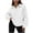 White, variant on Jalioing Sweatshirts for Women Solid Long Sleeve Collared Casual Athletic Pullover Shirts Loose Basic Tops