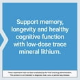 thumbnail image 5 of Life Extension, Lithium, 1000 mcg, lithium orotate, brain health and function, DNA health supplement, healthy aging, vegetarian, 100 capsules, 5 of 8