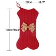 thumbnail image 6 of TETOU Christmas Stocking Dog Bone Knitted Stocking Dog Cats Pets Fireplace Hanging Holiday Christmas Decor - White, 6 of 8