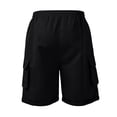 thumbnail image 5 of Cargo Shorts for Men Elastic Waist Drawstring Lightweight Hiking Shorts Breathable Stretch Casual Shorts, 3XL, 5 of 8