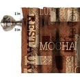 thumbnail image 6 of CoffeeValance Curtain Cafeteria Pattern with Hot Mocha Latte Milk Windows Short Curtains Valances for Kitchen Living Room Farmhouse Decor with Rod Pocket, One Panel 54X18 Inches, 6 of 6