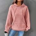 thumbnail image 3 of Tiqkatyck Graphic Hoodies for Women Clearance Womens Long Sleeve Hoodie Sweatshirts Lightweight Pullover Tops Womens Long Sleeve Tops Hoodies for Women Pink, 3 of 5