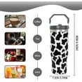 thumbnail image 3 of Cow Print Tumbler 30oz Insulated Cup with Handle & Flip Straw, Leakproof Coffee Mug, Water Bottle Gift for Women, Perfect for Cow Lovers, 3 of 6