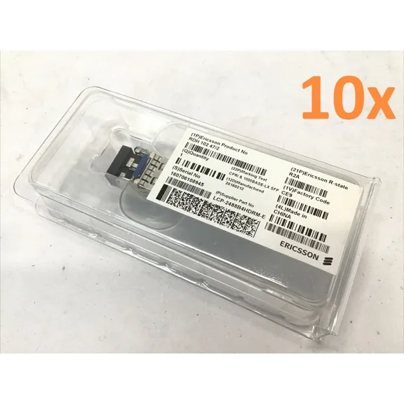 RHEA- Lot Of 10 - Ericsson 1000Base-Lx Sfp Rdh 10Gb Sfp  Transceiver Lcp-2488B4Hdrm-E