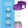 thumbnail image 5 of Thermos Kids Stainless Steel Funtainer Water Bottle with Straw, Dishwasher Safe, Leak Proof Peace, 14 oz, 5 of 13