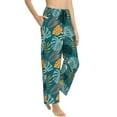 thumbnail image 2 of Daiia Tropical Leaves Women's Sleep Pant with Pockets and Drawstring,Pajama Pants-X-Large, 2 of 9