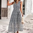 thumbnail image 2 of Vestido ajustado con cuello en V sin mangas de primavera y verano informal con estampado elegante para mujer OAVQHLG3B Store lin121212, 2 of 5