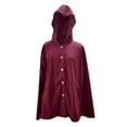 thumbnail image 5 of Women Jackets Winter Jackets for Women Women's Corduroy Shacket Jacket Button Down Shirts Fall Long Sleeve Coat With A Hat, 5 of 5