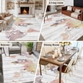 thumbnail image 5 of Area Rug for Living Room, World Map Non-Slip Indoor Large Carpet for Bedroom/Dining Room, Farmhouse Abstract Illustration Wooden Grain Washable Low-Profile Rectangle Floor Runner Rugs - 5 x 7 Ft, 5 of 7