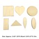 thumbnail image 3 of Cateissary 100 piezas de madera, suministros de adorno para manualidades DIY, decoración de casa en blanco encantadora para álbum de recortes,, 3 of 6