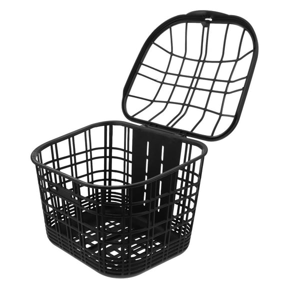 AURARMLET Black Plastic Front Cycling Basket for Adults, Perfect for Errands, 1 Piece