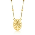 thumbnail image 3 of Ross-Simons Italian 18kt Gold Over Sterling Miraculous Medal Beaded Station Necklace, Women's, Adult, 3 of 6