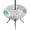 Haze blue, grayish green, variant on Round Outdoor Tablecloth with Umbrella Hole and Zipper, Light Blue Coastal Tablecloth with Elastic Waterproof, Grey Beige Coral Starfish Nautical Patio Table Covers for 45" - 54" Picnic Pool Tables