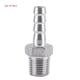 thumbnail image 1 of Accesorio de tubería con rosca macho de acero inoxidable duradero, conector de cola de manguera de púas para combustible (1/4 x 8 mm), 1 of 1