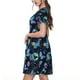 thumbnail image 2 of Balery Blue Butterfly Vestidos sueltos de manga corta para mujer, vestidos de verano 2025, vestidos casuales de corte A con vuelo., 2 of 6