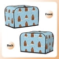 thumbnail image 7 of Toaster Covers 2 Slice, Capybaras Flowers Grass Waterproof Bread Machine Cover Fits for Standard 2 Slice Toasters, Home Decor Toaster Protection with Hanging Rope, 7 of 7